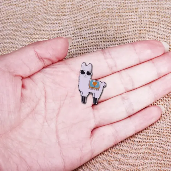 Cool Llama Enamel Pin Badge for Alpaca Lovers - Image 4