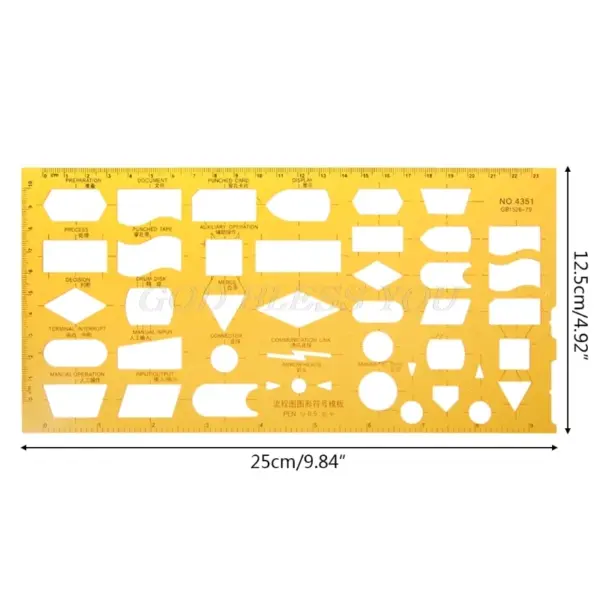 K Resin Geometric Template Ruler Stencil - Image 7