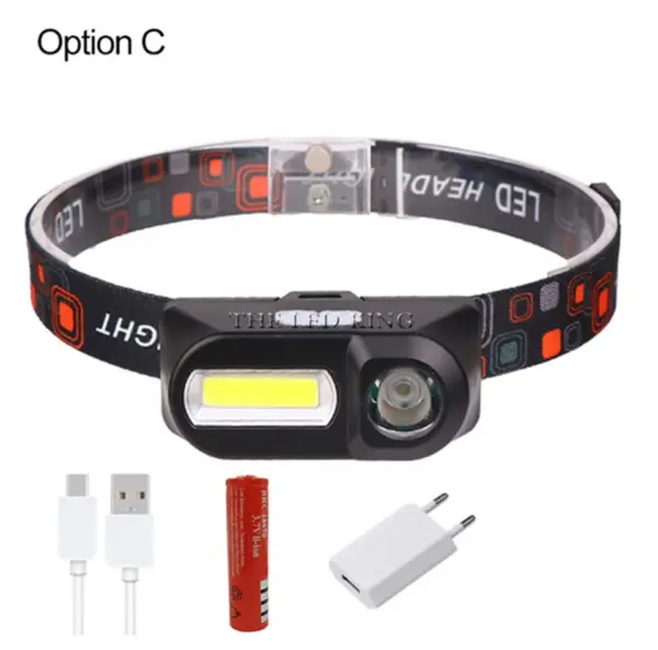 18650 USB Rechargeable COB LED Headlamp - Image 8