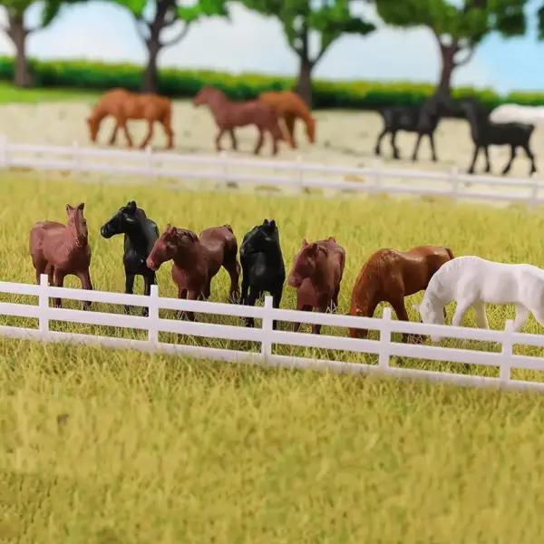 40pcs HO Scale Model Horses and Cows Set - Image 6
