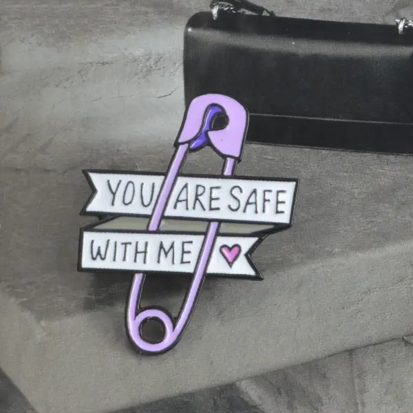 You Are Safe with Me Enamel Lapel Pin Badge - Image 6