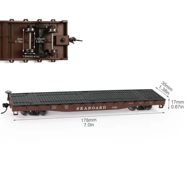 Evemodel HO Scale 52ft Flat Car C8741 - Image 3