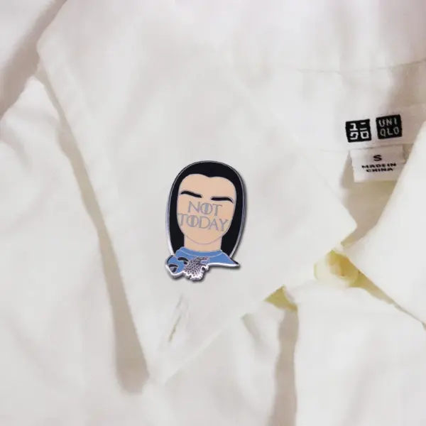 Not Today Arya Stark Enamel Pin from GOT Season 8 - Image 6
