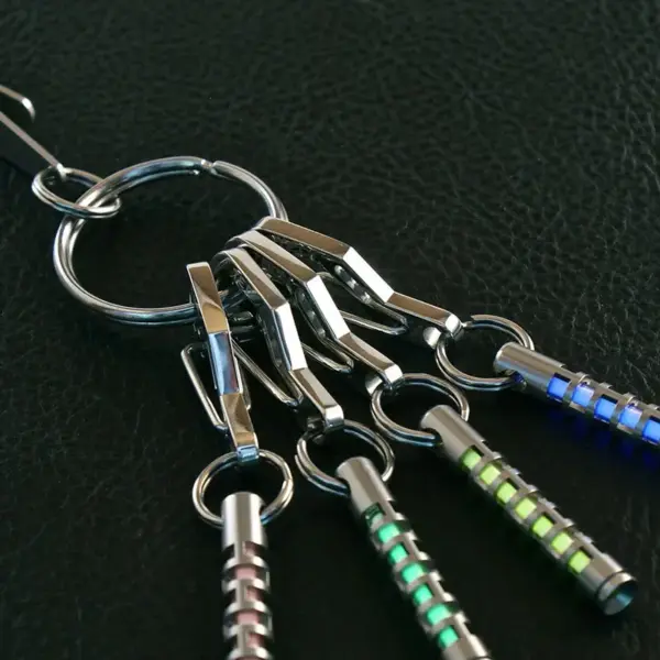 Stainless Steel Python Clip Keychain Accessory - Image 4