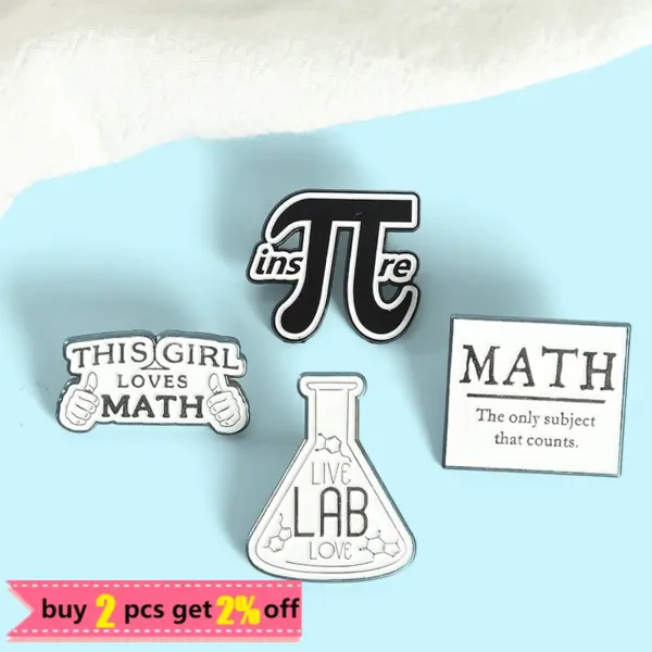 Mathematics Enamel Pin for Backpack Decor - Image 2