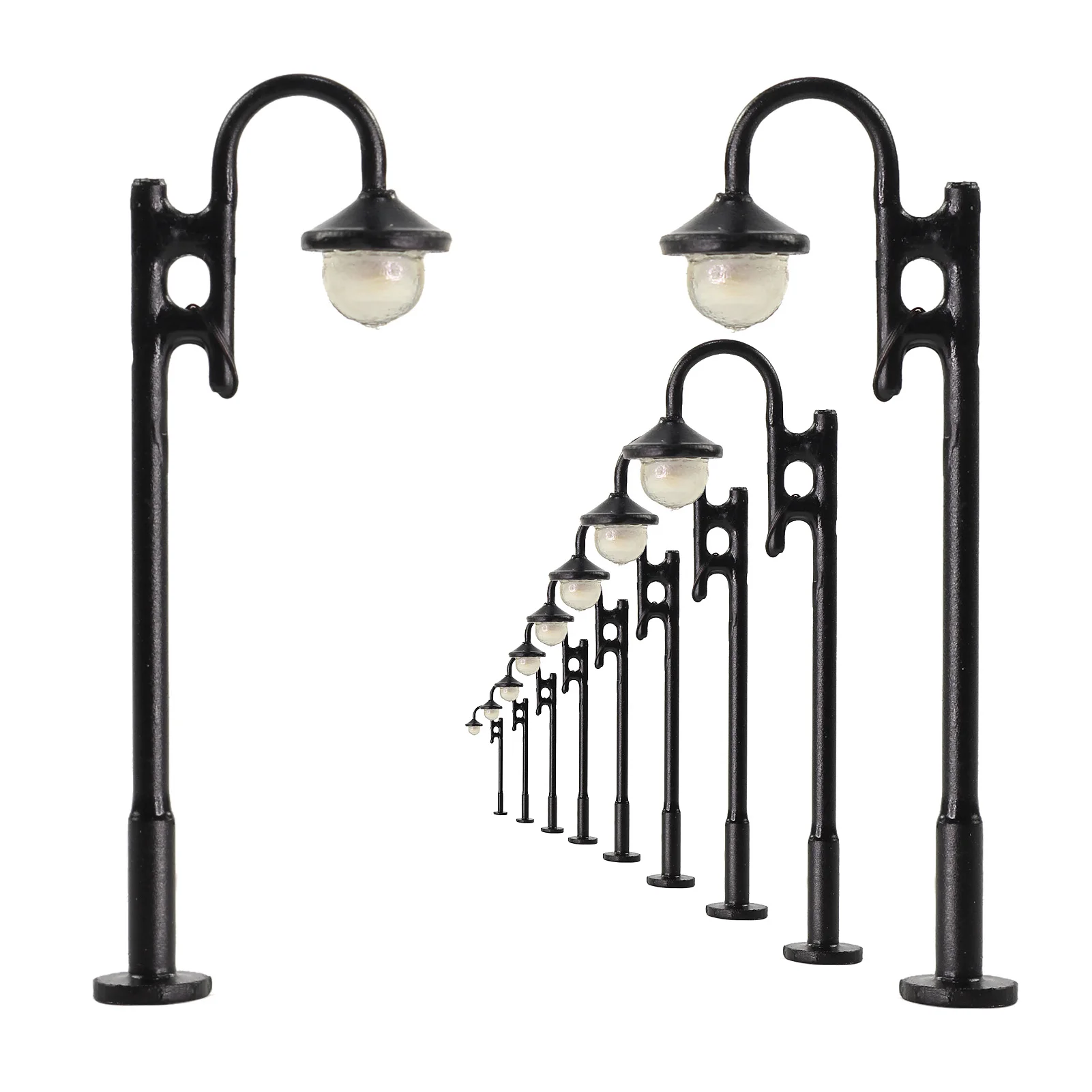 Evemodel 10pcs HO Scale Railway Street Lights Set 6 Evemodel 10pcs HO Scale Railway Street Lights Set - Image 6