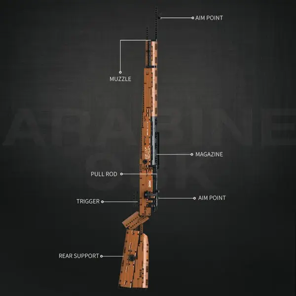 WW2 KAR-98 Sniper Rifle Building Blocks Model Set - Image 4
