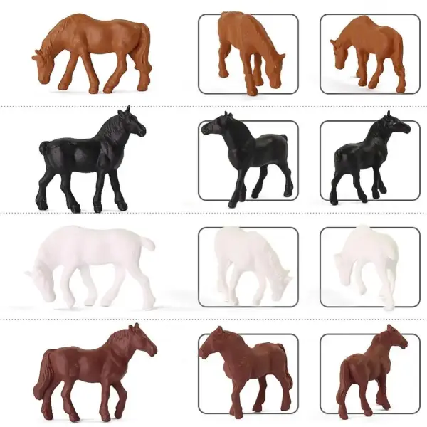 40pcs HO Scale Model Horses and Cows Set - Image 3