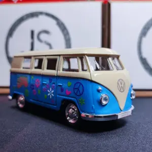 Voiture Miniature Welly 1:36 Diecast Volkswagen T1 Flowers Bus Model 15 IMG 20250219 094524