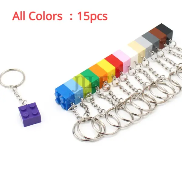 Rainbow Colors DIY Keychain Building Blocks Kit - Image 10