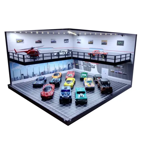 1/64 Scale Car Garage Diorama Model with LED - Image 7