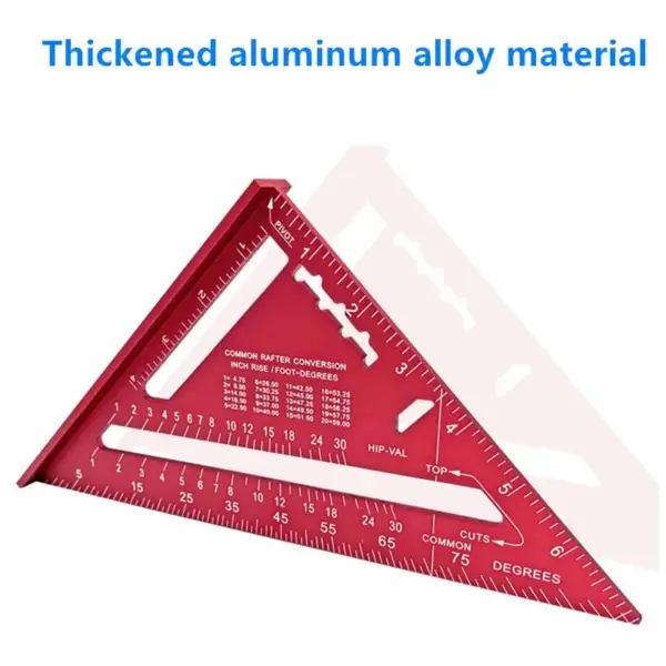 7-Inch Aluminum Alloy Triangle Ruler Tool - Image 6
