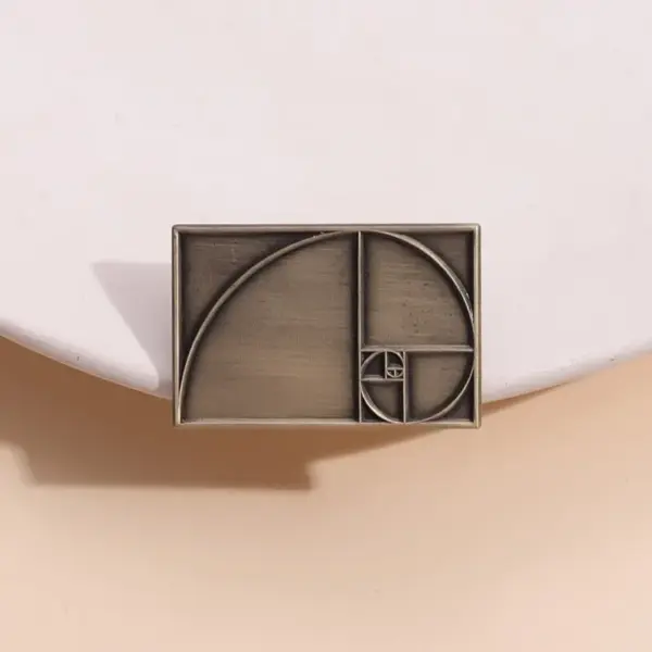 Square Fibonacci Enamel Pins Brooches for Jewelry Enthusiasts - Image 3