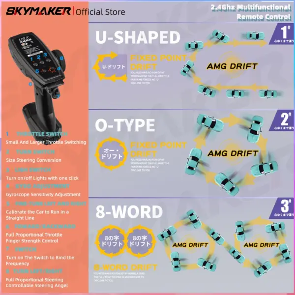 1/18 Skymaker RC Drift Car with Gyroscope - Image 6