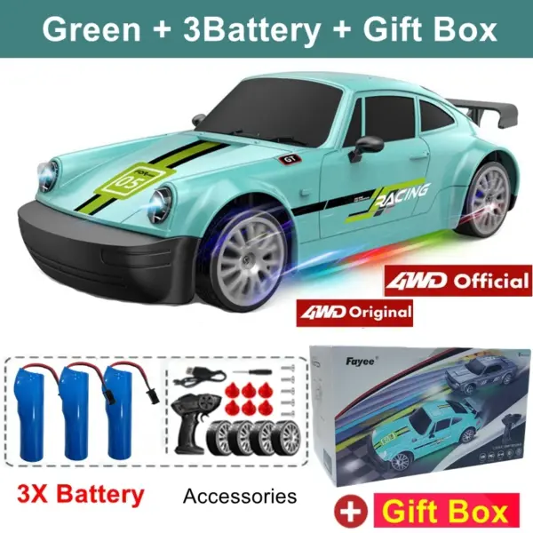 4WD RC Drift Car with LED Lights and Remote - Image 10