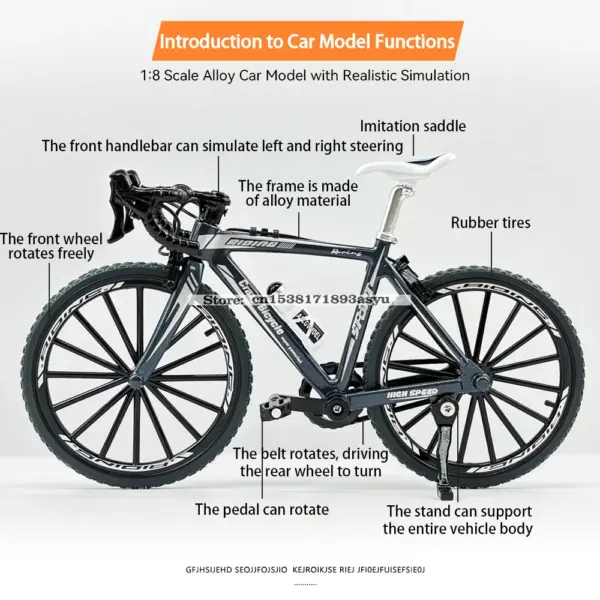 1:8 Alloy Bicycle Model with Parking Rack - Image 6