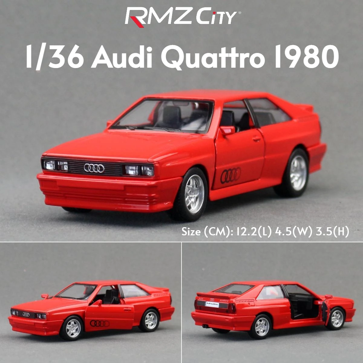 RMZ City Audi Quattro 1:36 Diecast Car Model 7 RMZ City Audi Quattro 1:36 Diecast Car Model - Image 7