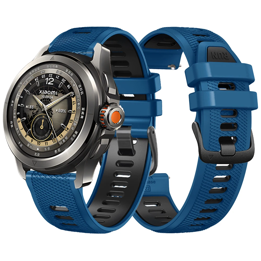 Two-Tone Silicone Strap for Xiaomi Watch S4 8 Two-Tone Silicone Strap for Xiaomi Watch S4 - Image 8