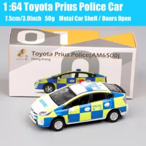 Tiny 1/64 Hong Kong Police Toyota Prius Diecast Car 9 S0363d90264414b86bd3cf68132d2b7e93