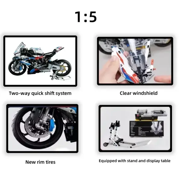 Motorcycle Building Blocks Assembly Model 668PCS - Image 2