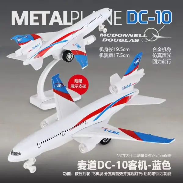 Boeing 727 & DC-10 Diecast Airplane Model - Image 8