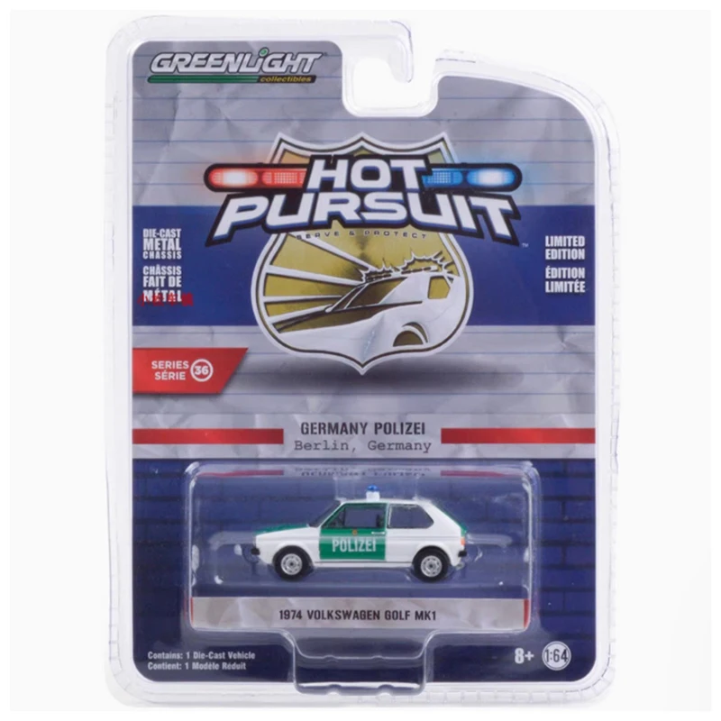 Vintage Greenlight 1:64 1974 Golf Mk1 Police Model 2 Vintage Greenlight 1:64 1974 Golf Mk1 Police Model - Image 2