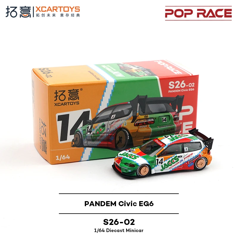 POPRACE 1:64 Civic EG6-JACCS Diecast Model 5 POPRACE 1:64 Civic EG6-JACCS Diecast Model - Image 5