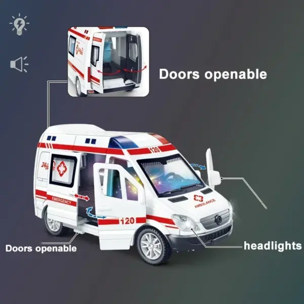 1:32 Scale Emergency Vehicle Model Set - Image 2