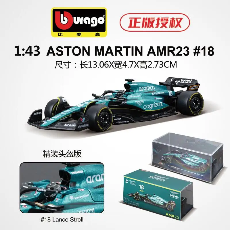 Bburago 1:43 Aston Martin AMR23 F1 Model 10 Bburago 1:43 Aston Martin AMR23 F1 Model - Image 10