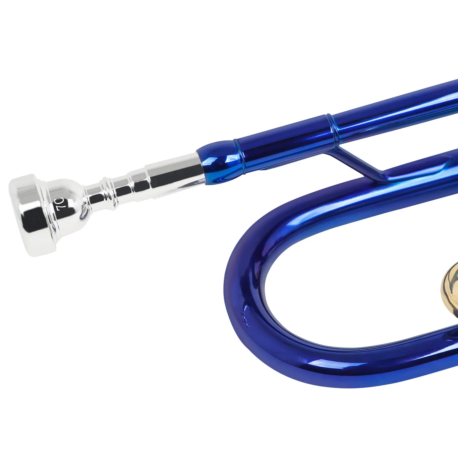 Gold-Plated Bb Trumpet with Case and Mouthpiece 5 Gold-Plated Bb Trumpet with Case and Mouthpiece - Image 5