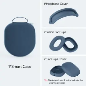 Smart Case for AirPods Max Headphones with Silicone Covers 12 S0669aca77d2746d9aa3eb5426b8bdf9fF