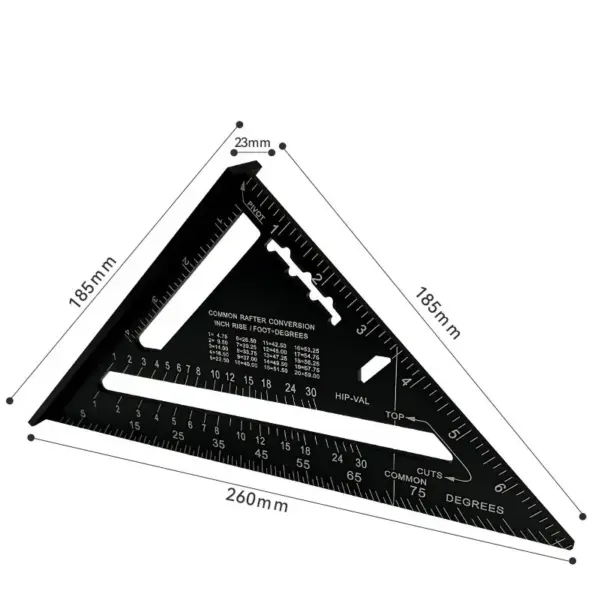 7-Inch Aluminum Alloy Triangle Ruler Tool - Image 12