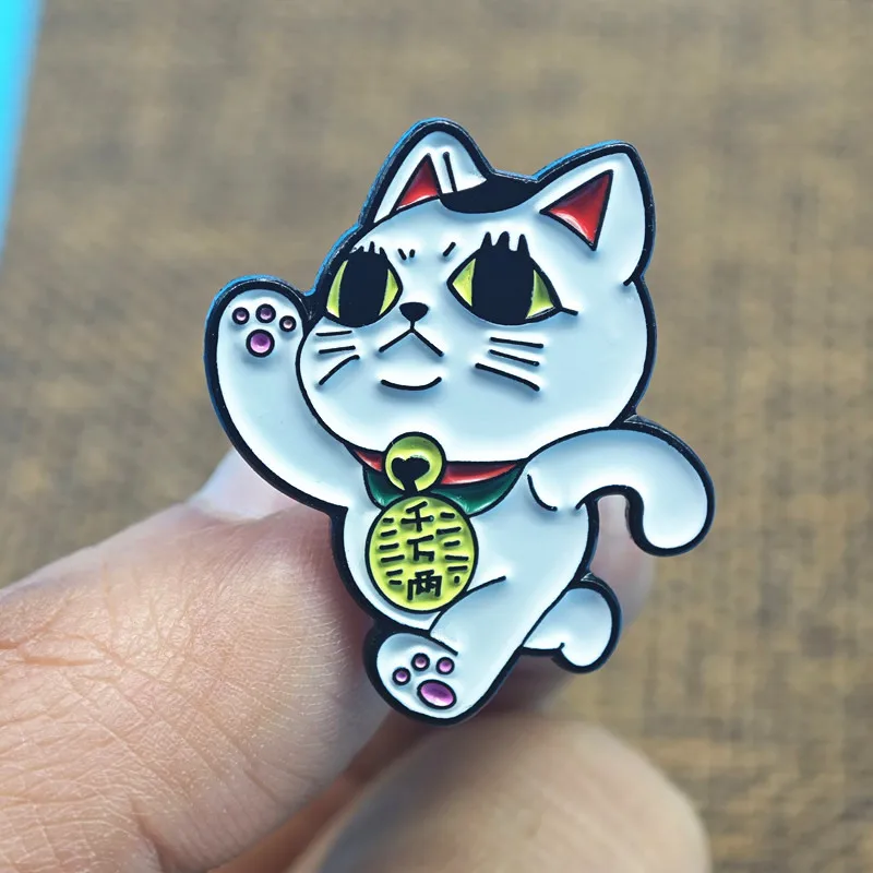 Cute Lucky Turbo Granny Cat Brooch Pin 5 Cute Lucky Turbo Granny Cat Brooch Pin - Image 5