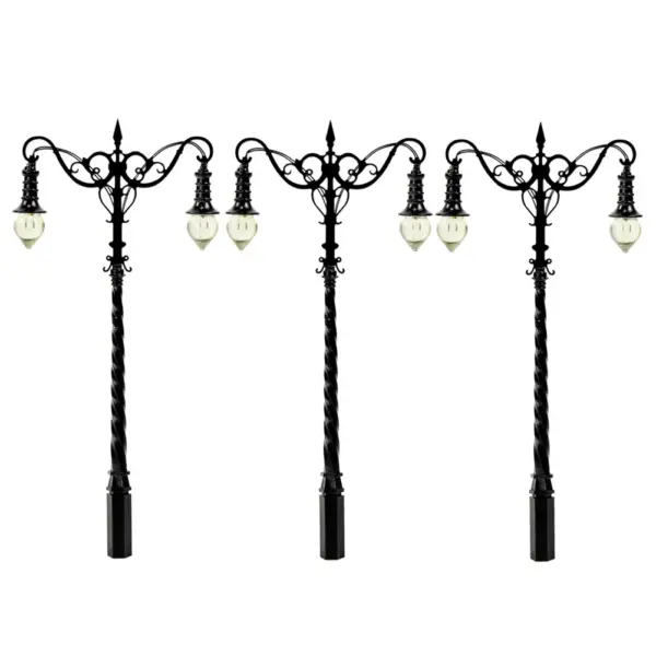 HO Scale Double-Head Street Light Set for Model Railroads - Image 6