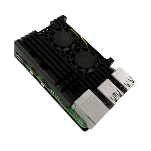 Raspberry Pi 5 Aluminum Case with Dual Fans - Image 2