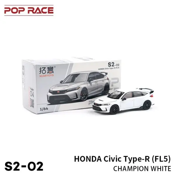 POPRACE 1:64 Honda Civic Type R FL5 Diecast Model - Image 4