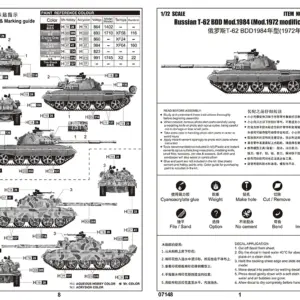 Russian T-62 BDD 1/72 Scale Military Model Kit 23 S0972f2a08e07440d8ef2e378e6dedf63n