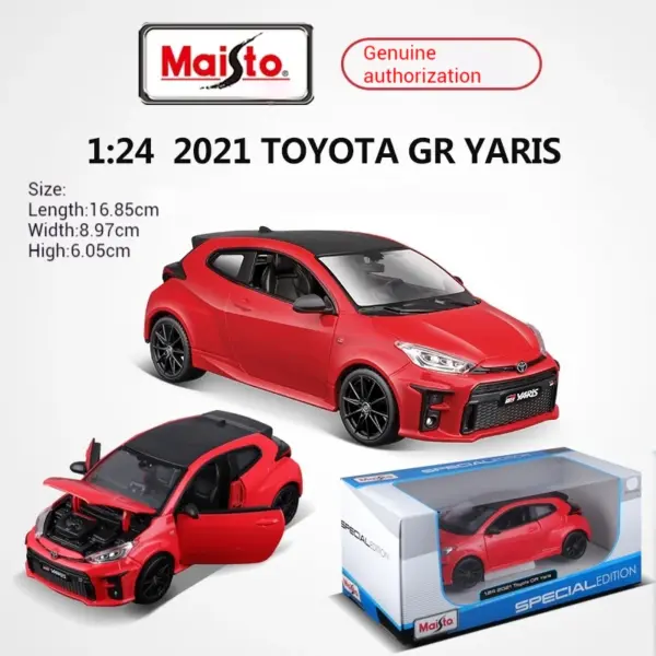 Maisto 1:24 Toyota Yaris Diecast Alloy Model - Image 7