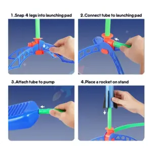 Kids Outdoor Rocket Foot Pump Toy Game 12 S09c3644e8f2545edbbcf4de01a9222c1S