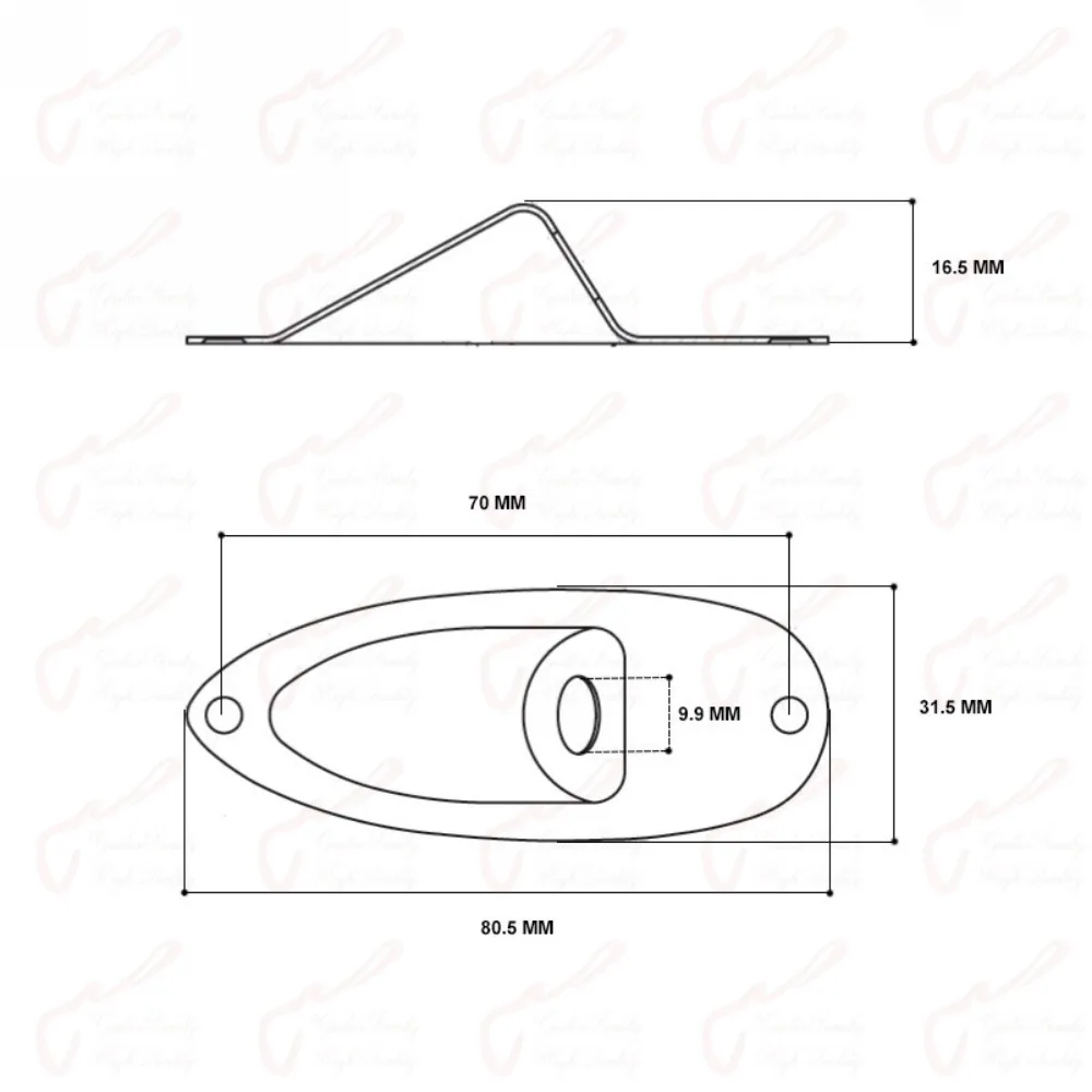 Metal Jack Plate for Strat Electric Guitar 5 Metal Jack Plate for Strat Electric Guitar - Image 5