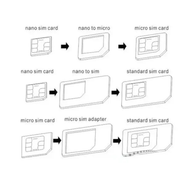 4 In 1 Nano SIM Card Adapter Set - Image 4