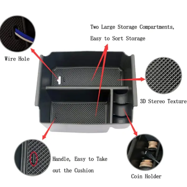 Jeep Wrangler JK Armrest Storage Organizer - Image 2