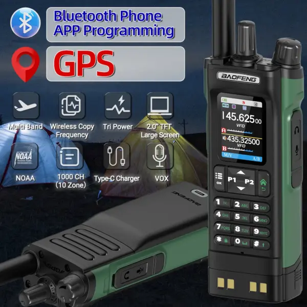 BAOFENG UV-32 GPS Walkie Talkie 10W with Bluetooth - Image 3