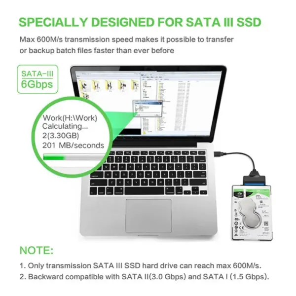 SATA to USB 3.0/Type-C Adapter Cable - Image 5