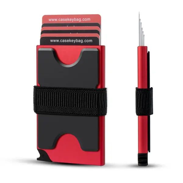 Minimalist RFID Blocking Metal Popup Wallet - Image 7