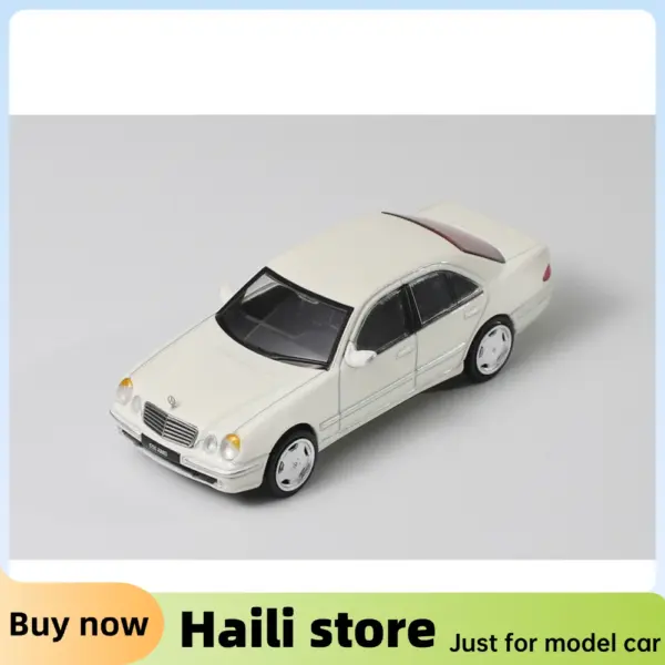 DCT 1/64 E55 AMG Silver Diecast Model Car - Image 5