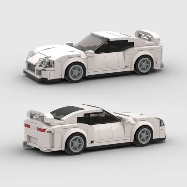 Stylized Building Block Toy Car - Image 4