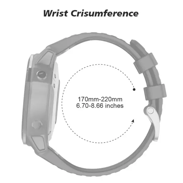 Silicone Watch Band for Garmin Fenix Series - Image 5