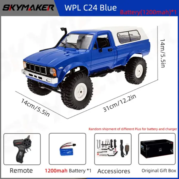 WPL C24-1 1:16 RC 4WD Rock Crawler - Image 12