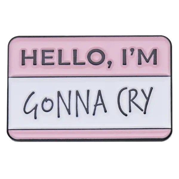 Hello I'm Enamel Pins Custom Brooches Stack - Image 12